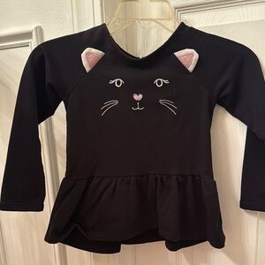 Cat Face Long Sleeve Top